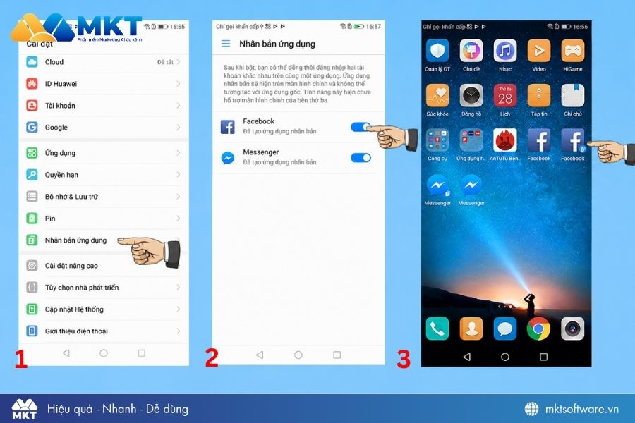 Cách nhân đôi ứng dụng trên điện thoại Huawei Cách nhân đôi ứng dụng trên điện thoại Huawei
