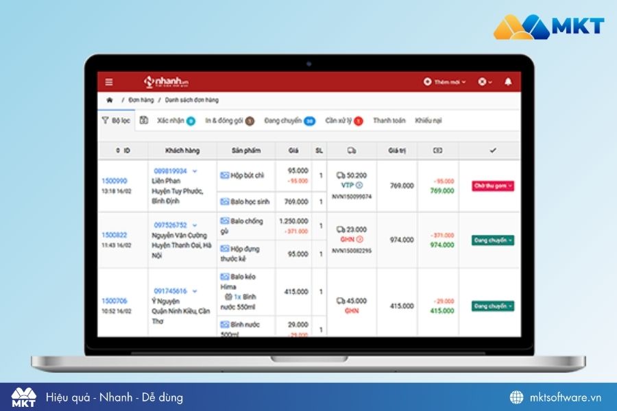 Phần mềm quản lý bán hàng Nhanh.vn