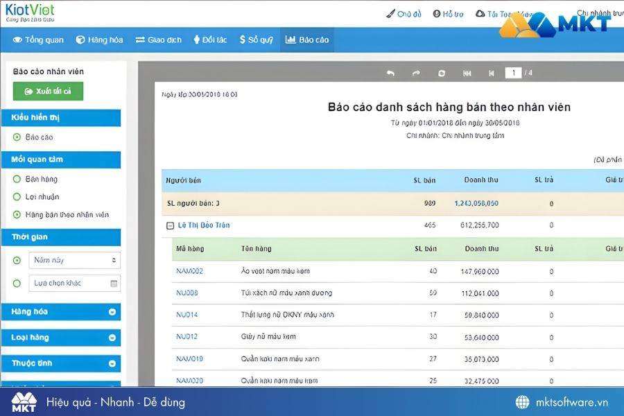 Phần mềm quản lý bán hàng KiotViet