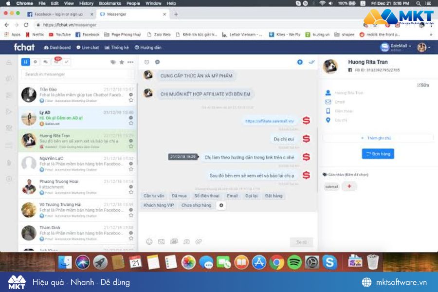 Nền tảng chatbot tự động nhắn tin FChat