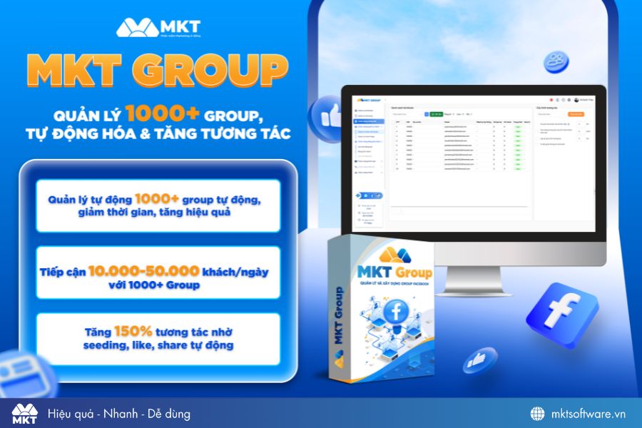 Tool inbox Facebook thành viên nhóm - MKT Group