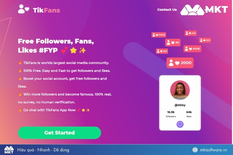 Phần mềm tăng follow TikTok TikFans