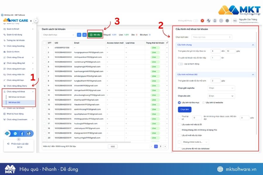Cách vượt checkpoint Facebook bằng phần mềm MKT Care Cách vượt checkpoint Facebook bằng phần mềm MKT Care