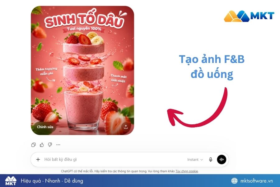 Prompt tạo poster đồ uống
