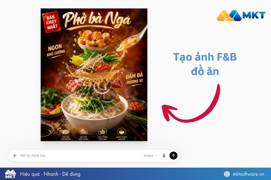Prompt tạo poster đồ ăn