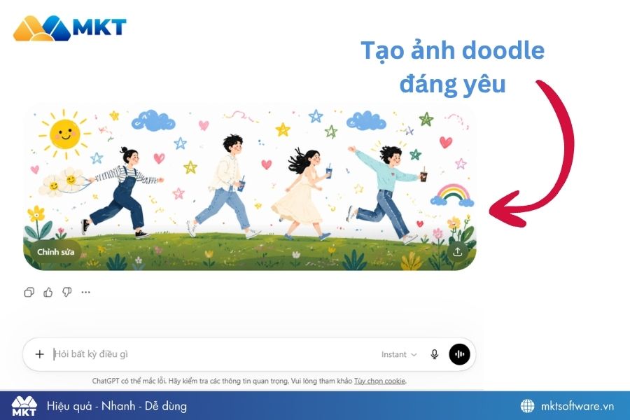 Prompt tạo ảnh doodle đáng yêu