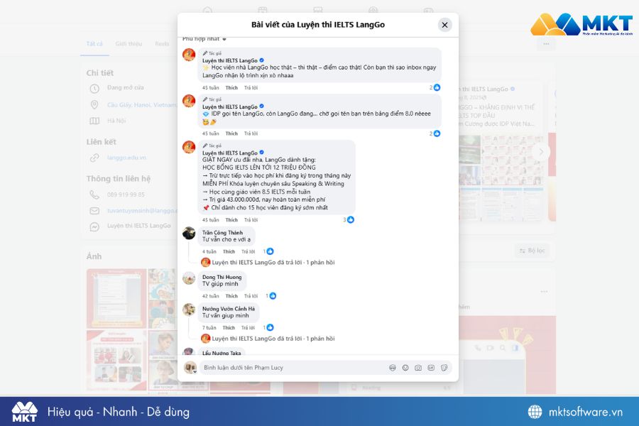 Seeding comment Facebook bổ sung thông tin sản phẩm Seeding comment Facebook bổ sung thông tin sản phẩm