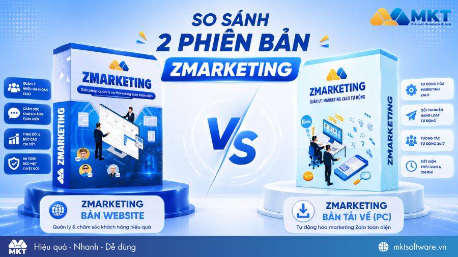 2 phiên bản phần mềm ZMarketing