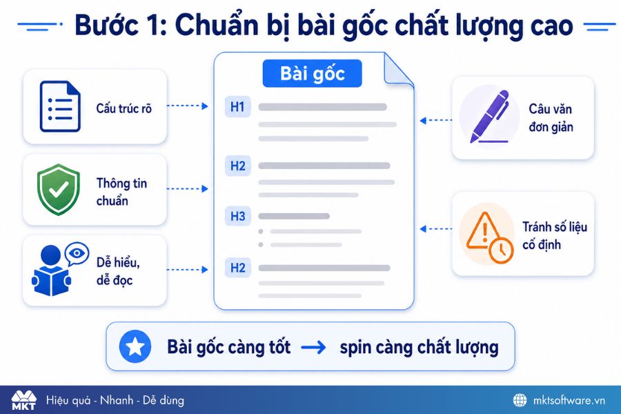 Bước 1: Chuẩn bị bài gốc chất lượng cao Bước 1: Chuẩn bị bài gốc chất lượng cao