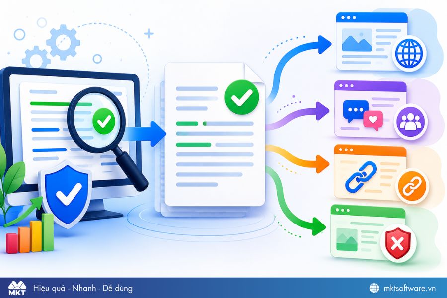 Bước 5: Kiểm tra duplicate và phân phối nội dung Bước 5: Kiểm tra duplicate và phân phối nội dung