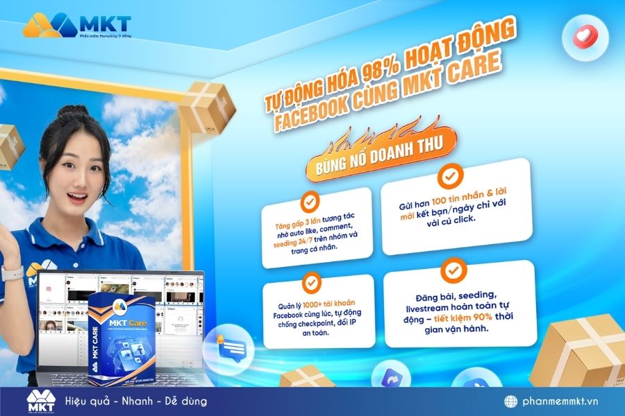 MKT Care - Tool Facebook marketing tự động MKT Care - Tool Facebook marketing tự động