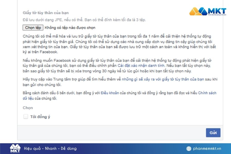 Chọn tệp khi điền biểu mẫu khi gửi yêu cầu hỗ trợ khôi phục tài khoản Chọn tệp khi điền biểu mẫu khi gửi yêu cầu hỗ trợ khôi phục tài khoản