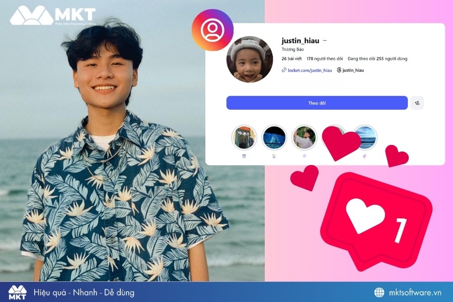 Mẫu tên Instagram hay cho nam