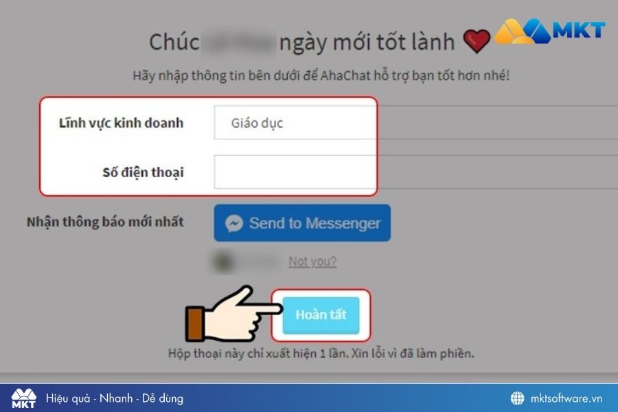 Điền các thông tin cơ bản 