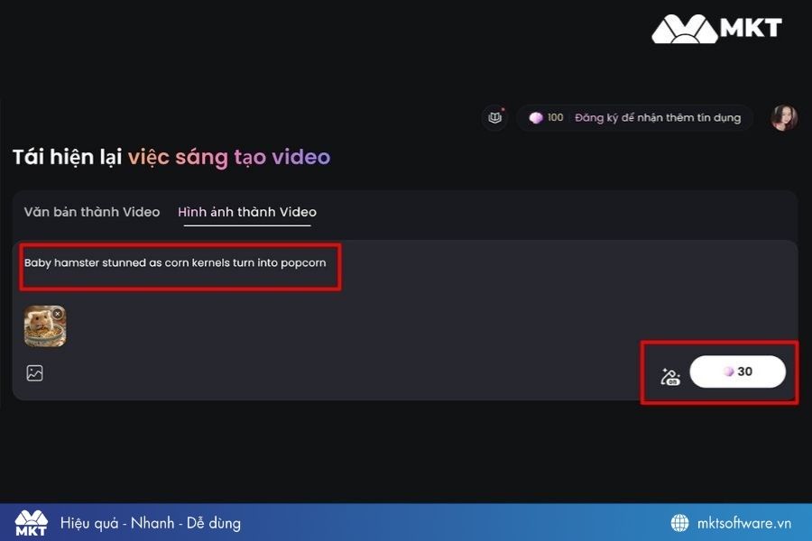 Nhập mô tả và nhấn tạo