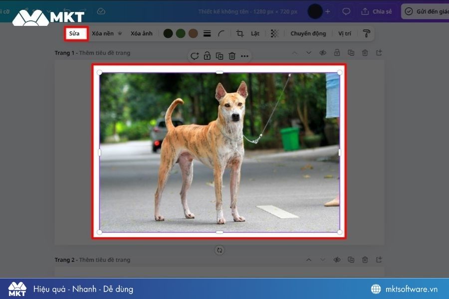 Chọn Sửa để truy cập các công cụ AI