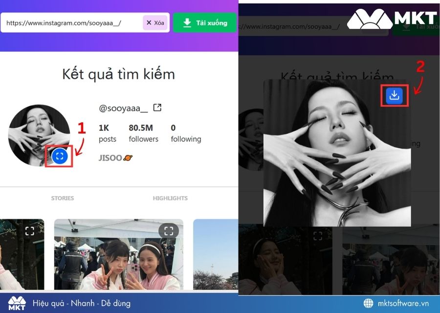 Tải avatar Instagram bằng công cụ online