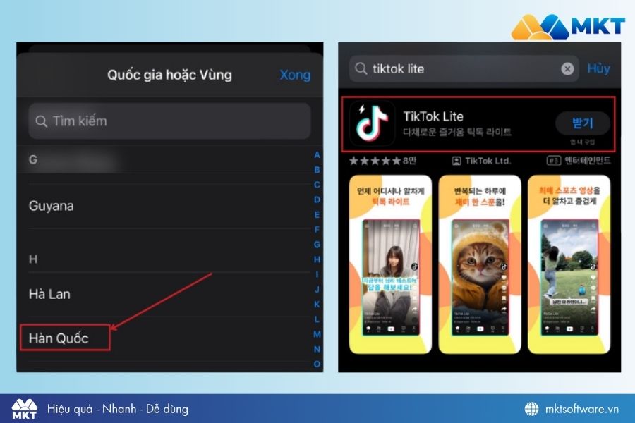 Truy cập lại App Store, tìm TikTok Lite và tiến hành cài đặt Truy cập lại App Store, tìm TikTok Lite và tiến hành cài đặt