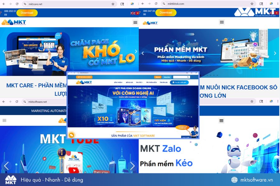 Hệ thống web vệ tinh của MKT Software Hệ thống web vệ tinh của MKT Software