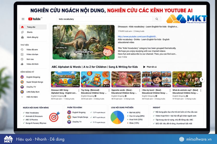 Nghiên cứu các kênh Youtube AI và chọn ngách nội dung 