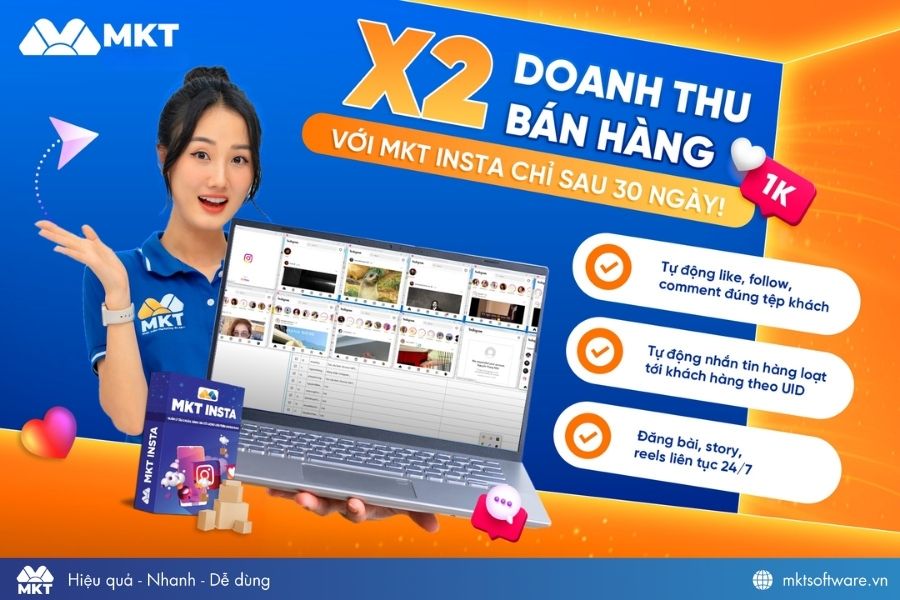 App tăng follow Instagram không tụt - MKT Insta