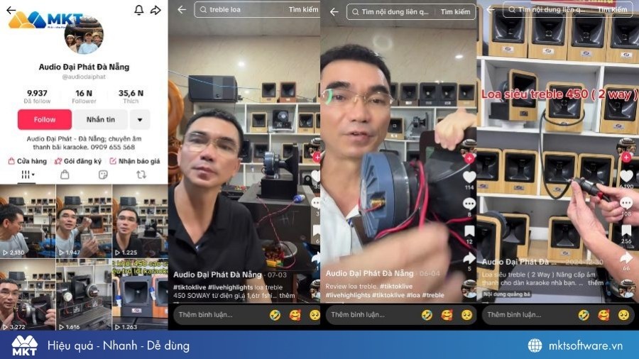 Kênh TikTok Audio Đại Phát Đà Nẵng của anh Nguyễn Đức Hạnh