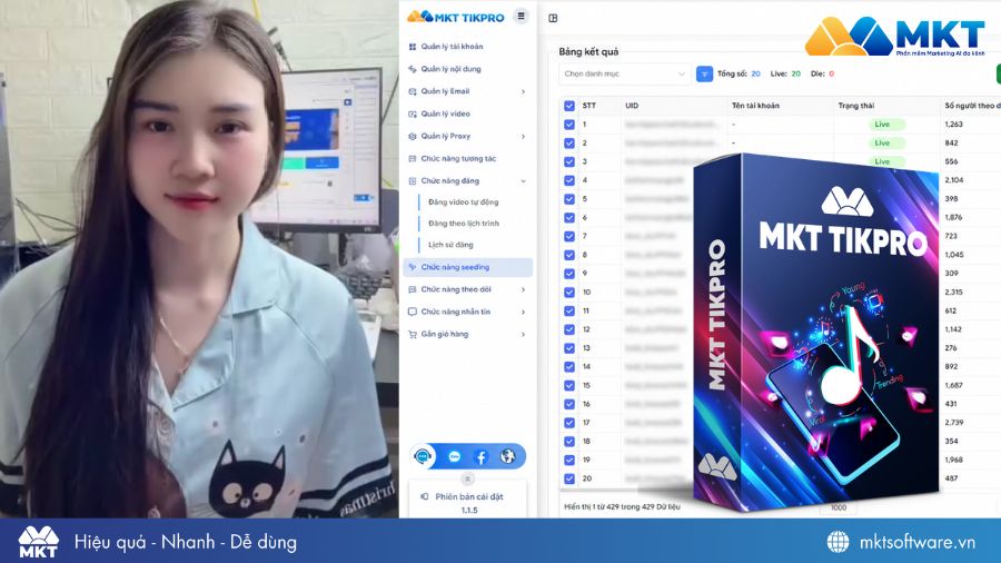 Chị Trần Lan hài lòng với hiệu quả mà MKT TikPro mang lại cho hoạt động livestream TikTok Chị Trần Lan hài lòng với hiệu quả mà MKT TikPro mang lại cho hoạt động livestream TikTok