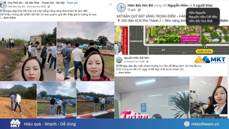 MKT Care giúp chị Hiền đăng bài BĐS lên trang cá nhân, hội nhóm tự động