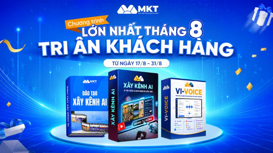 Chương trình ưu đãi tri ân khách hàng MKT Software tháng 8/2026
