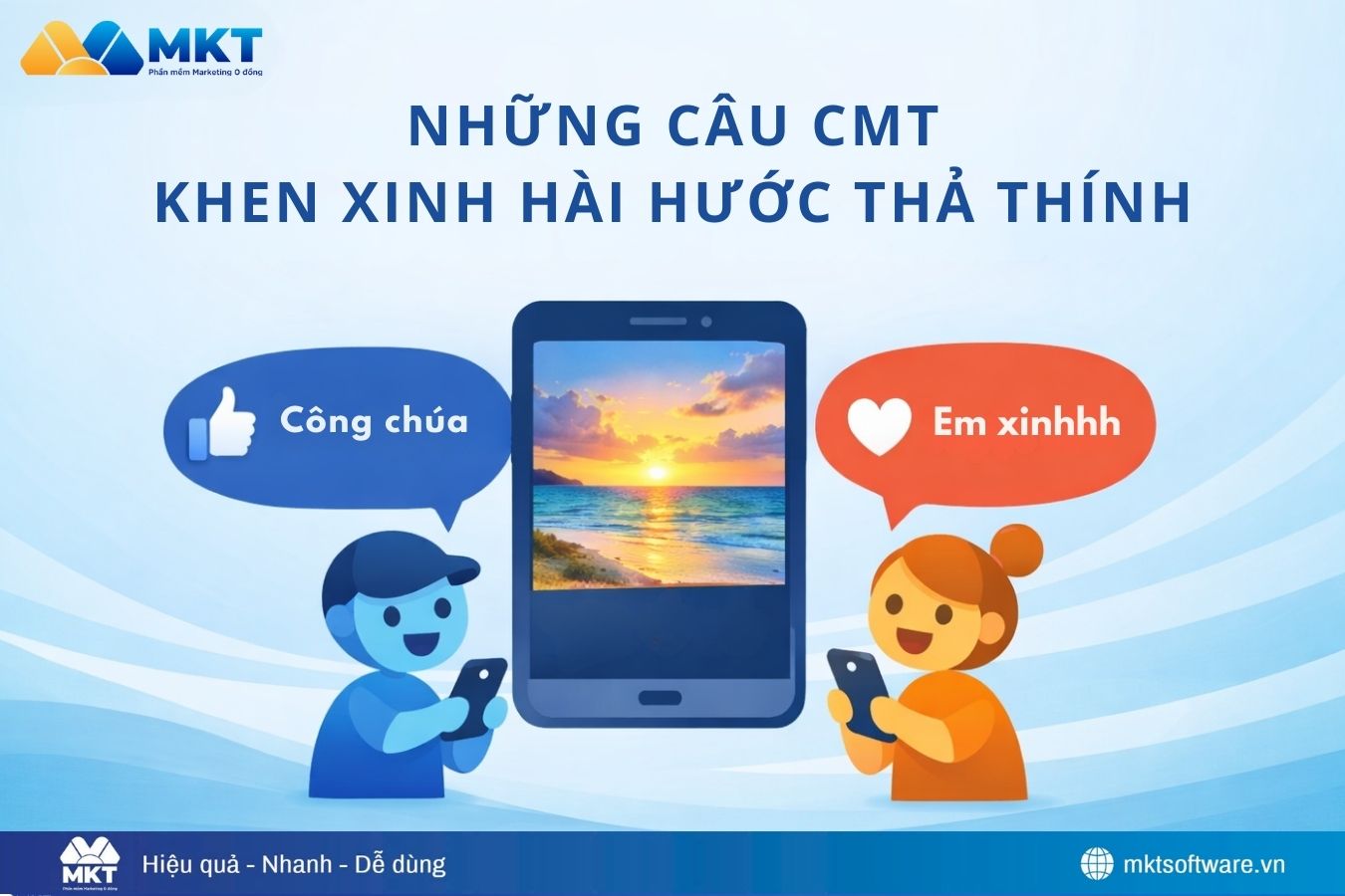 Cmt khen xinh hài hước thả thính