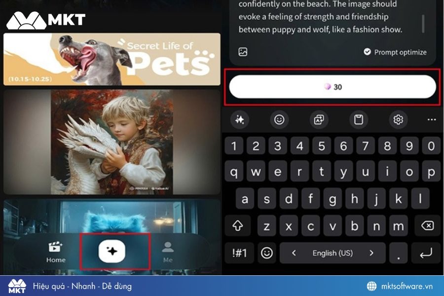 Nhập nội dung tạo