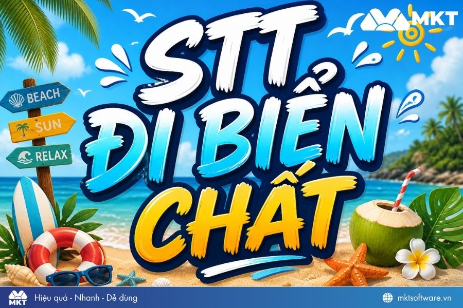 Stt đi biển chất, vui và hài hước