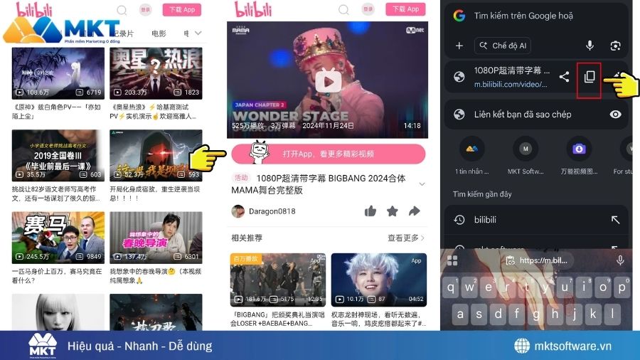 Sao chép video BiliBili Trung Quốc Sao chép video BiliBili Trung Quốc