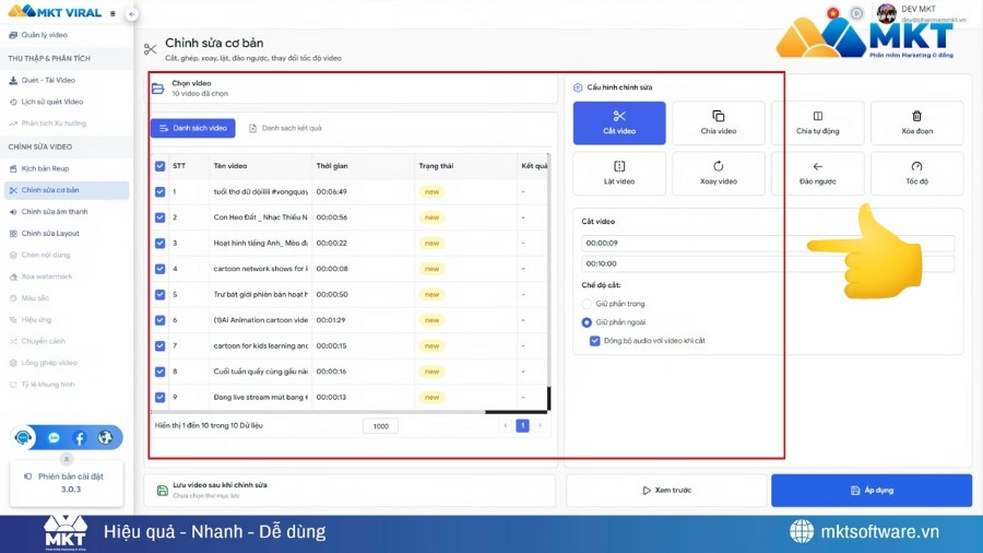 Chỉnh sửa, reup video TikTok tự động hàng loạt