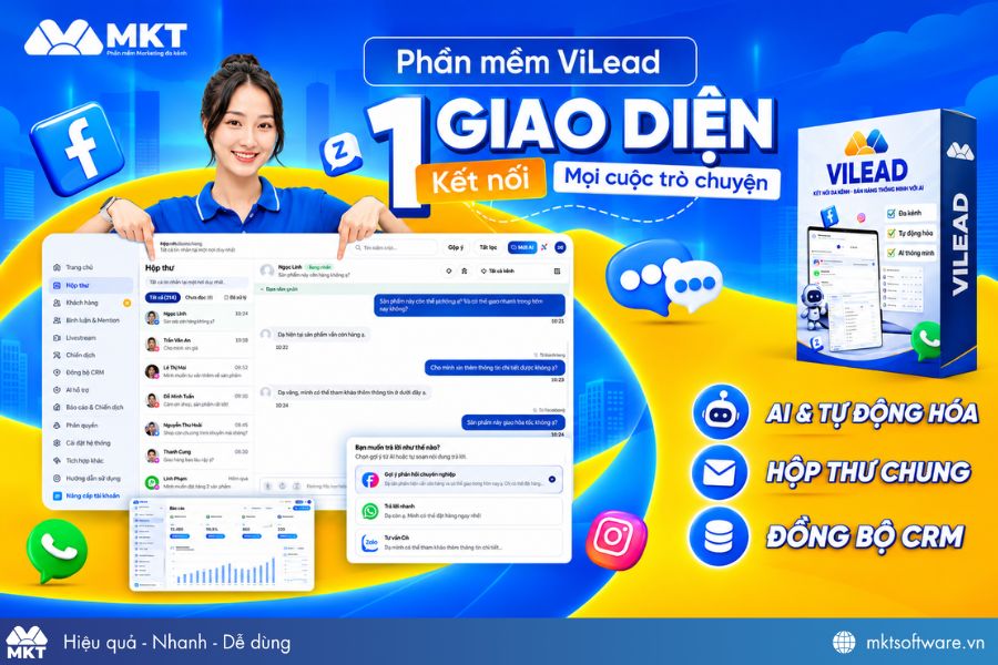 VI LEAD – Phần mềm CRM đa kênh tích hợp AI VI LEAD – Phần mềm CRM đa kênh tích hợp AI