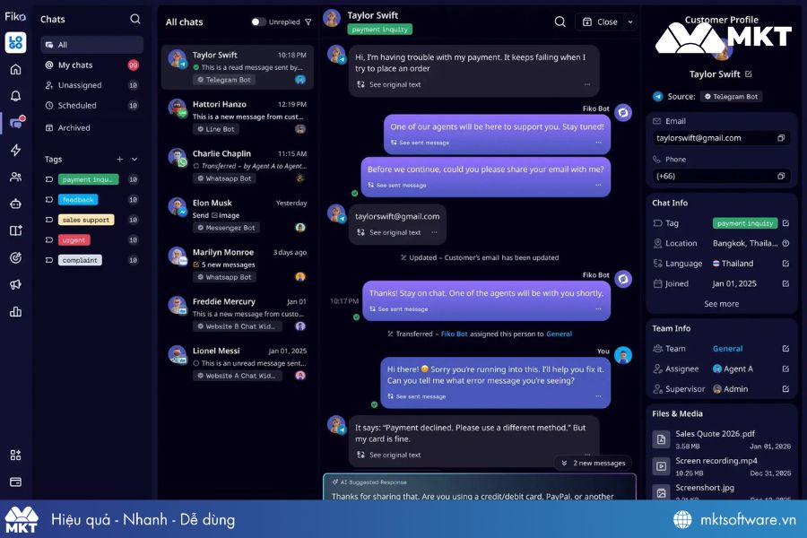 Fiko.AI – Công cụ AI chăm sóc khách hàng đa ngôn ngữ Fiko.AI – Công cụ AI chăm sóc khách hàng đa ngôn ngữ