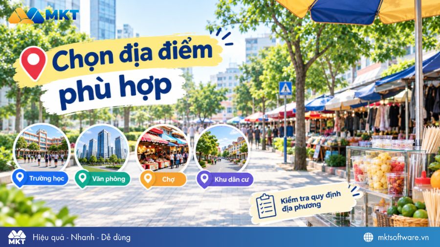 Nên chọn điểm bán có nhu cầu mua đồ ăn sáng cao 