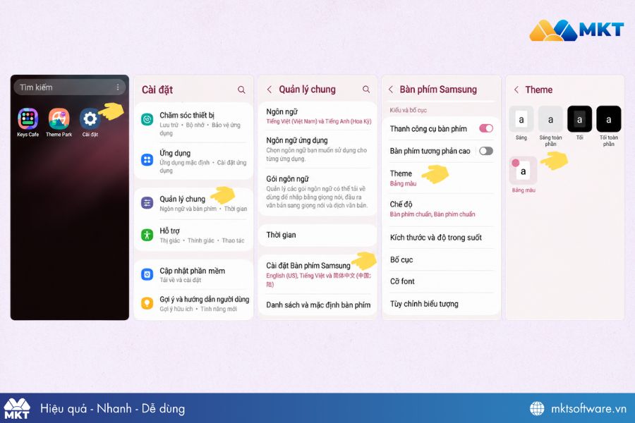 Thay đổi theme bàn phím Samsung