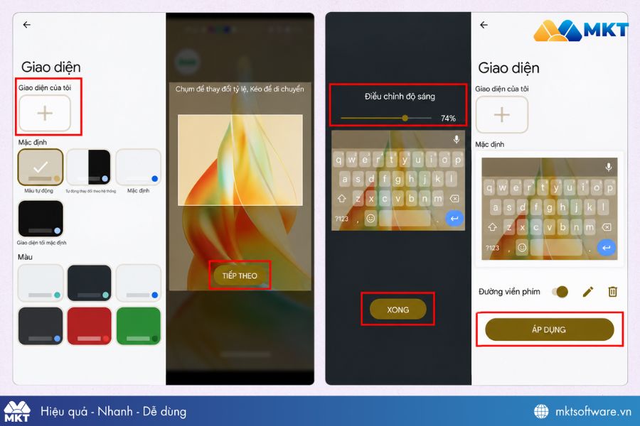 Điều chỉnh giao diện bàn phím