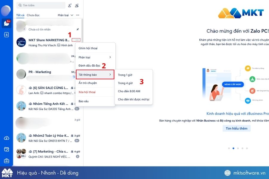 Cách tắt thông báo tin nhắn của một người/một nhóm bất kỳ Cách tắt thông báo tin nhắn của một người/một nhóm bất kỳ