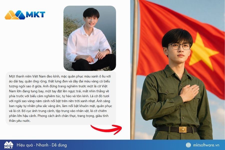 Câu lệnh tạo ảnh cá nhân mừng ngày 2/9 cho nam