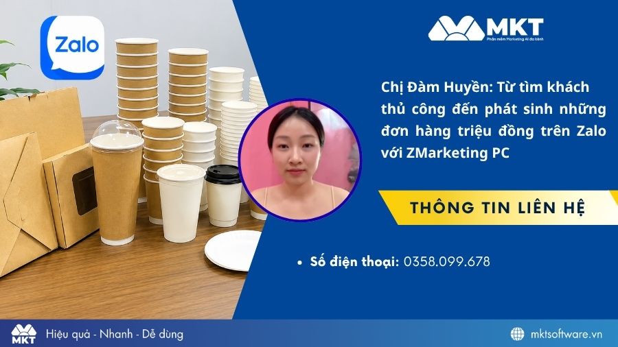 Chị Đàm Huyền chia sẻ cách tăng khách trên Zalo với ZMarketing Chị Đàm Huyền chia sẻ cách tăng khách trên Zalo với ZMarketing