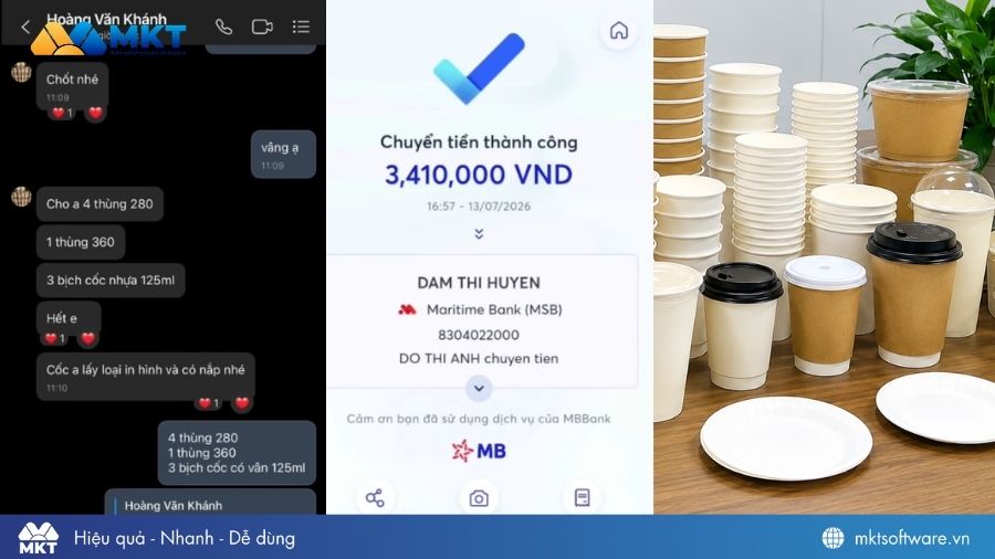 Đơn hàng phát sinh sau khi chị Huyền ứng dụng ZMarketing PC Đơn hàng phát sinh sau khi chị Huyền ứng dụng ZMarketing PC