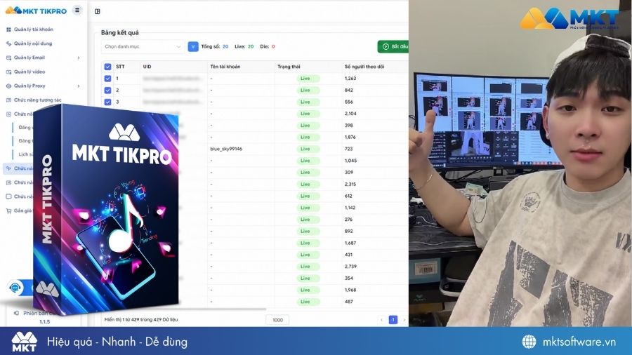 Anh Huy feedback về phần mềm MKT TikPro