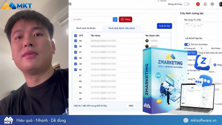 Anh Khổng Tiến chia sẻ trải nghiệm sử dụng ZMarketing PC tìm kiếm khách hàng chứng khoán