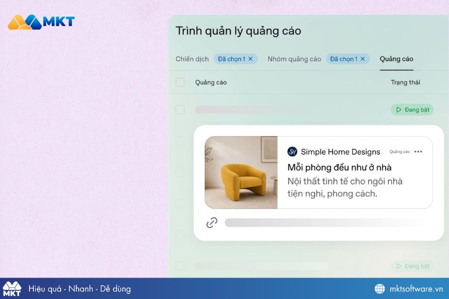 Thêm nội dung và thông tin quảng cáo