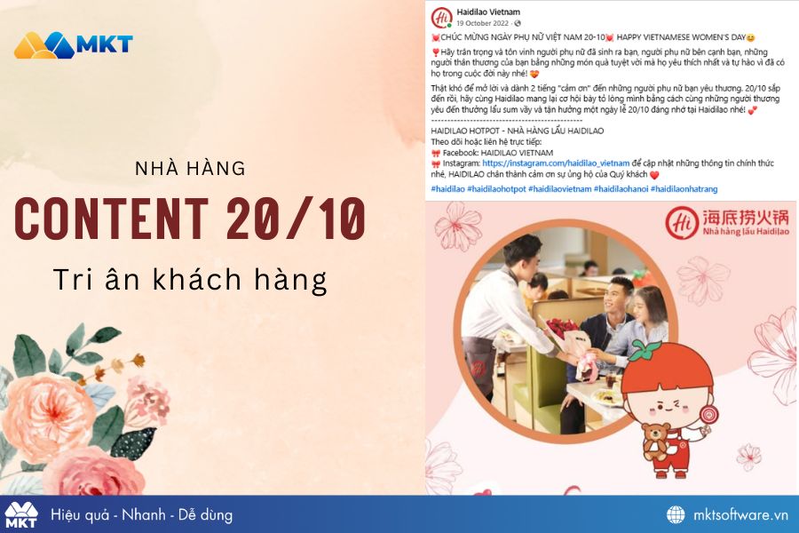 Mẫu tri ân khách hàng nữ cho nhà hàng