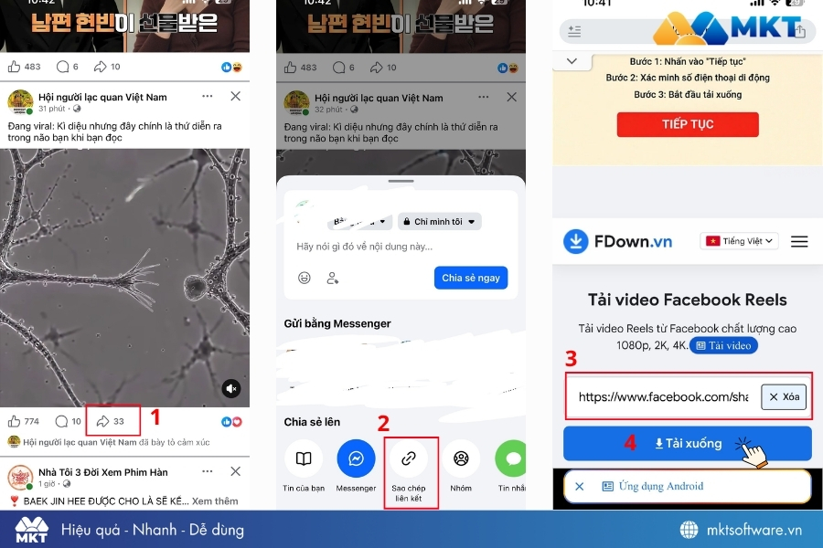 Tải video Reel Facebook về điện thoại bằng FDown Tải video Reel Facebook về điện thoại bằng FDown