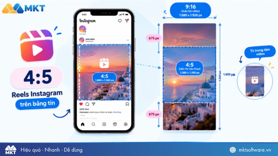 4:5 Reels Instagram trên bảng tin 4:5 Reels Instagram trên bảng tin