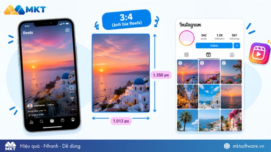 3:4 Reels Instagram trên trang cá nhân 3:4 Reels Instagram trên trang cá nhân